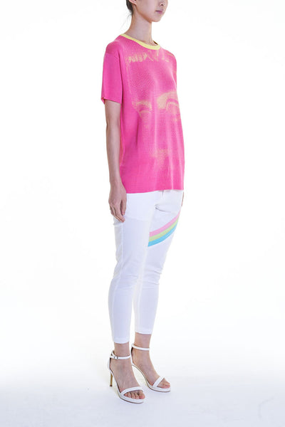 Elioliver Collection- Pastel Rainbow Detailed Skinny Trouser
