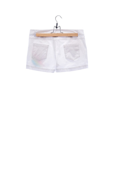 Elioliver Collection- Pastel Rainbow Detailed Hot Pants - White