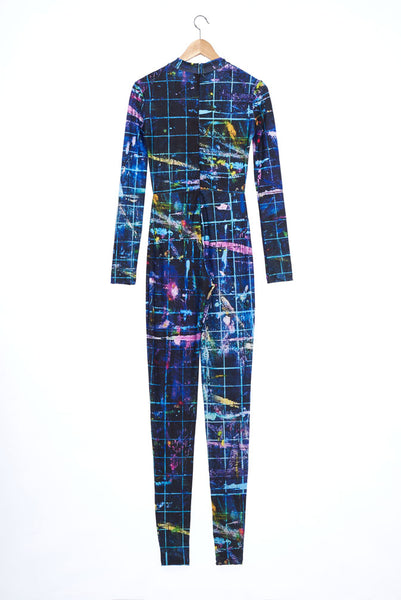 "The Painters" Collection- Cutting Mat Printed Elastic Jersey Catsuit