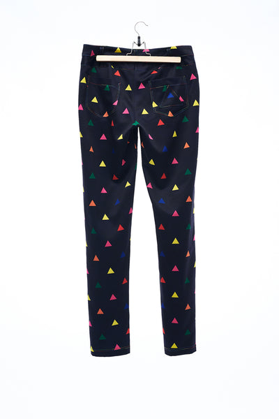 Sean Collection- Multi-Colour Triangle Pattern Printed Trouser